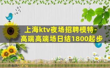上海ktv夜场招聘模特-高端高端场日结1800起步